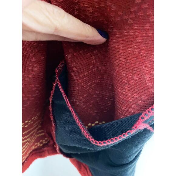 Vintage Orvis Women's Short Rust Orange Aztec Texture Print Jacket Pockets Soft - Picture 5 of 7